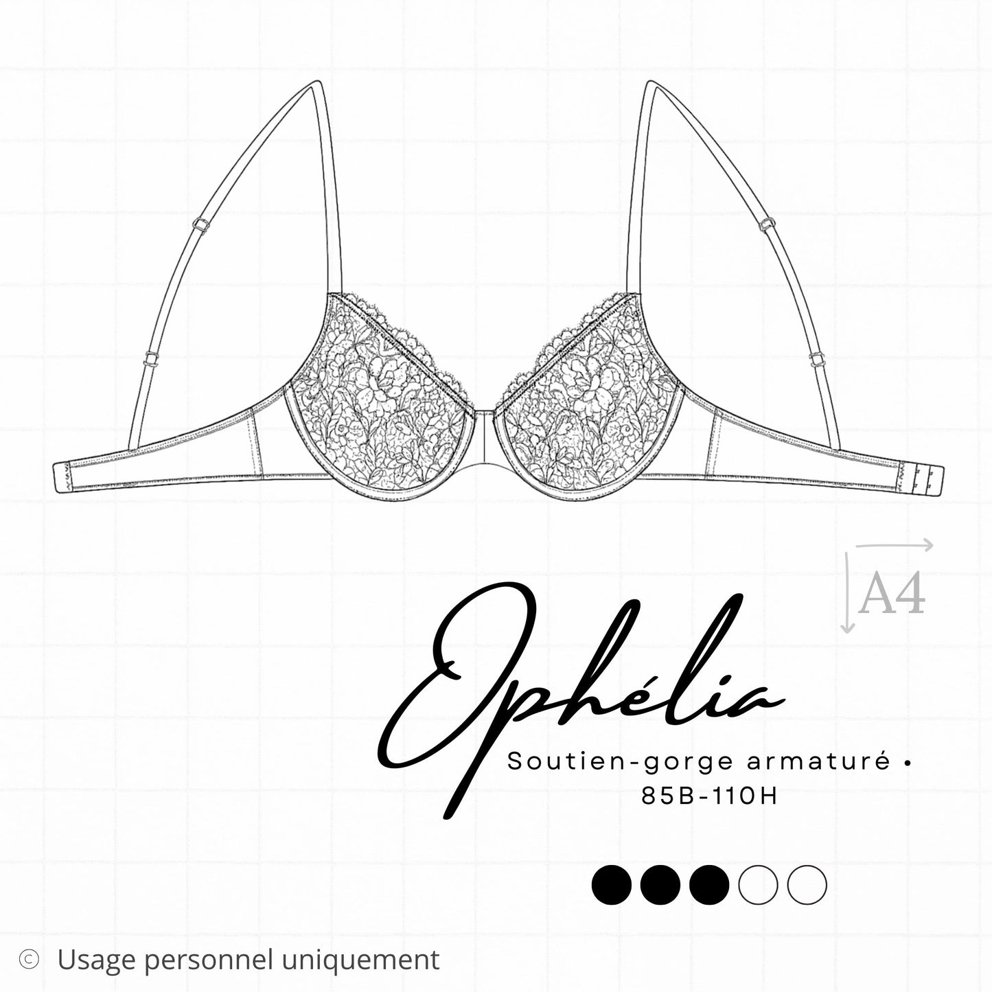 Patron PDF (A4) - Soutien-gorge OPHÉLIA