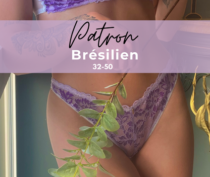 Patron de couture (lingerie) - CULOTTE BRÉSILIENNE