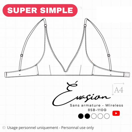 Patron PDF (A4) - Soutien-gorge sans armatures ÉVASION