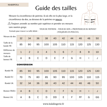 Patron PDF (A4) - Soutien-gorge MARIPOSA