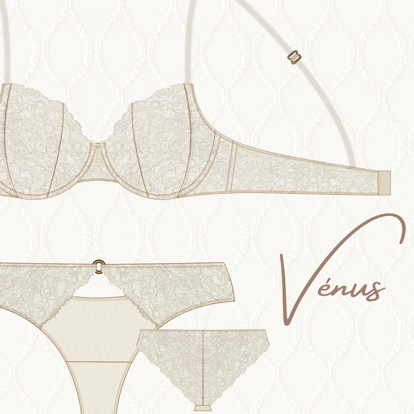 💫 Coffret couture lingerie VÉNUS - Patrons pdf inclus