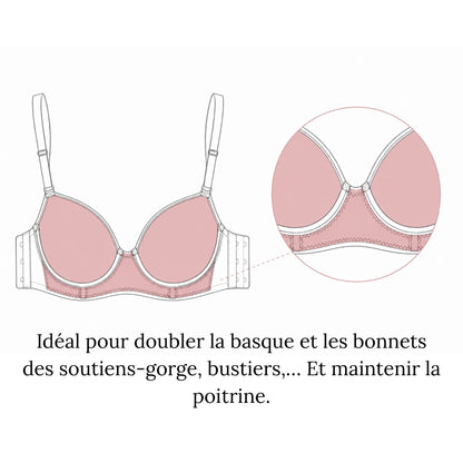 Doublure soutien-gorge (Marquisette) - Noir