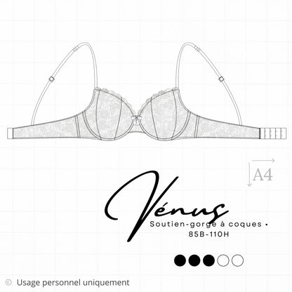 Patron PDF (A4) - Soutien-gorge VÉNUS