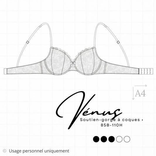 Patron PDF (A4) - Soutien-gorge VÉNUS