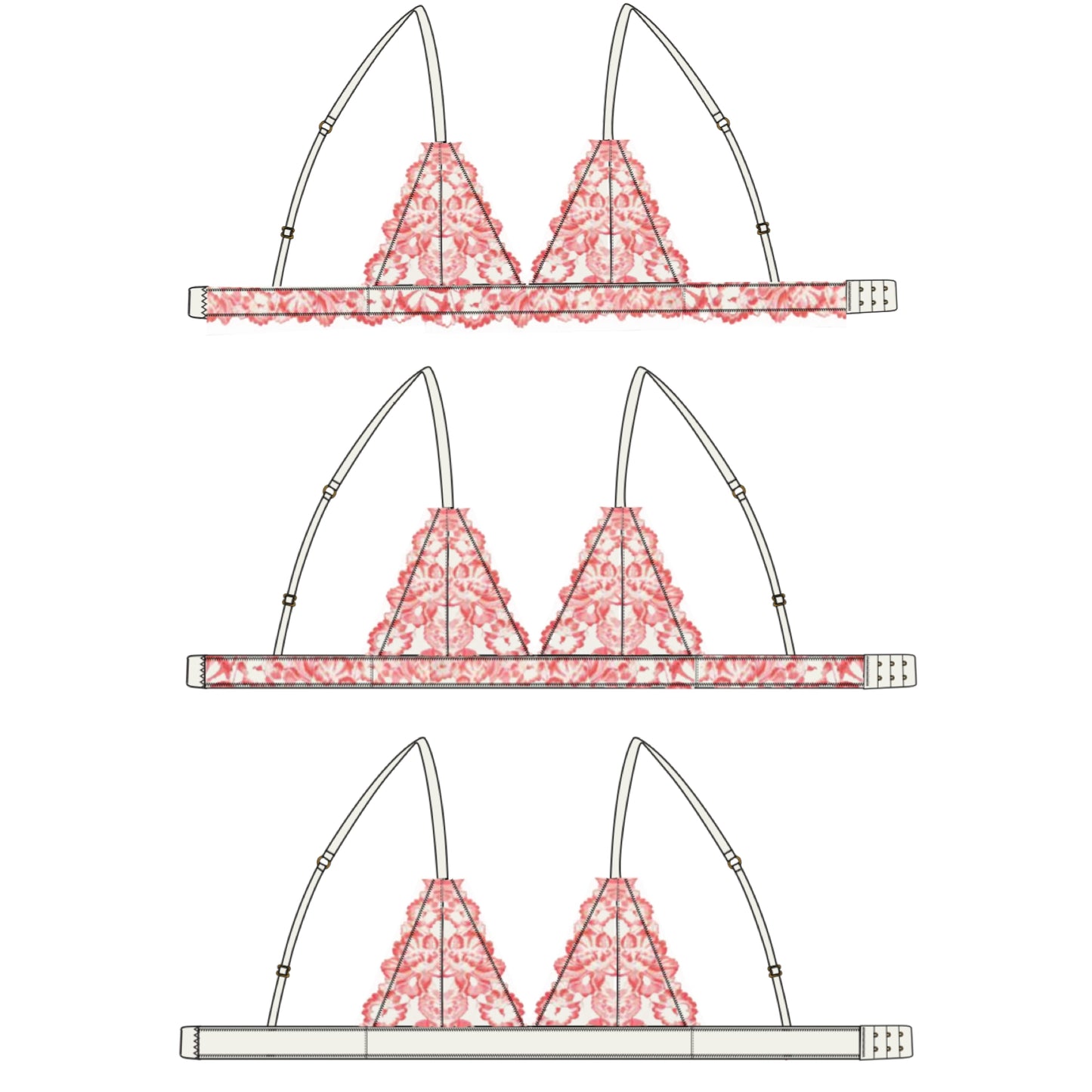 Patron PDF (A4) - Soutien-gorge triangle DÉLICATE