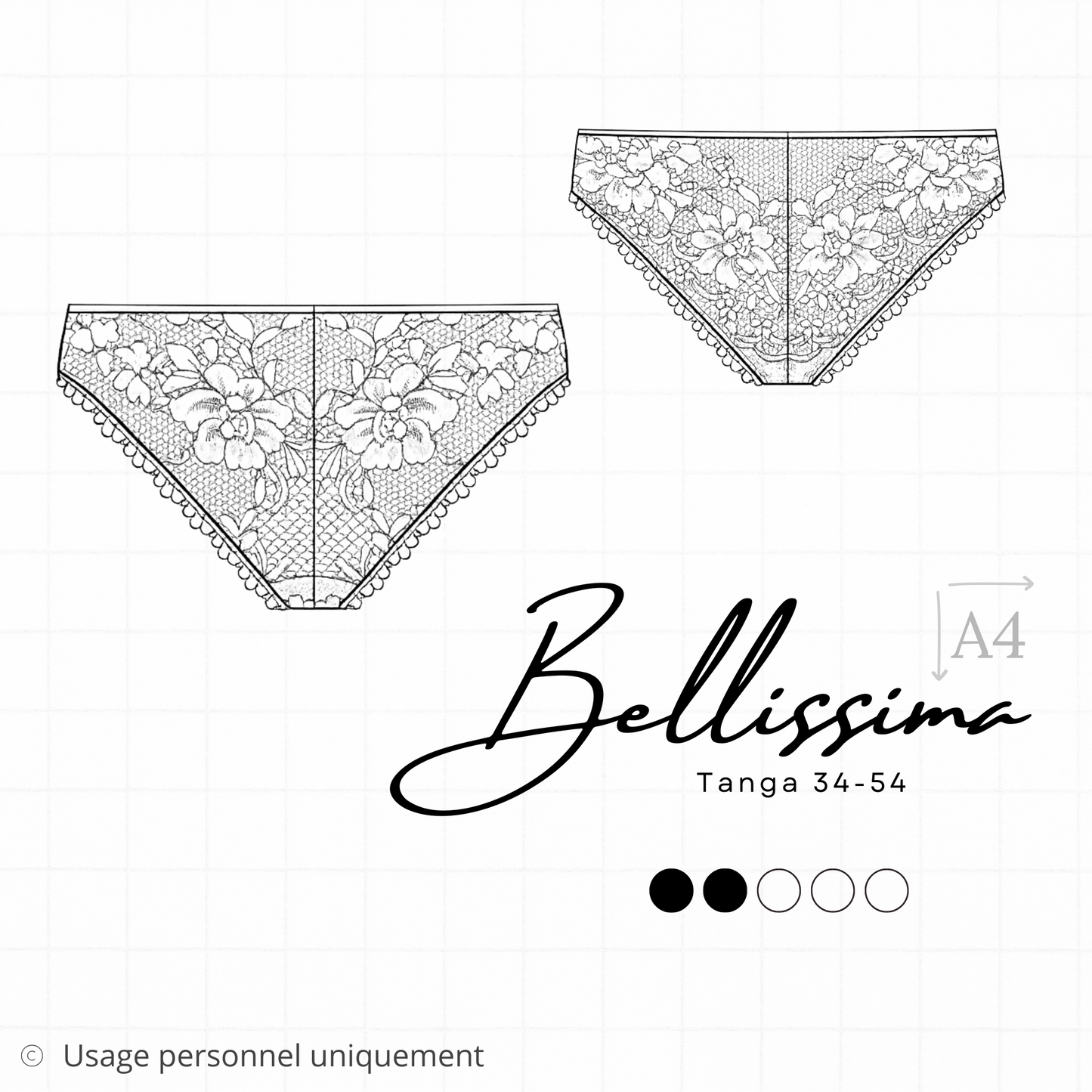 Coffret couture lingerie - Frisson triangle et tanga dentelle