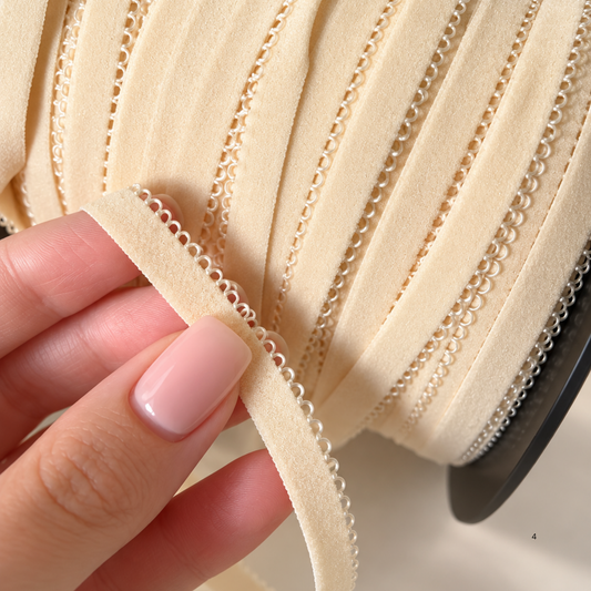 Élastique picots beige 7mm