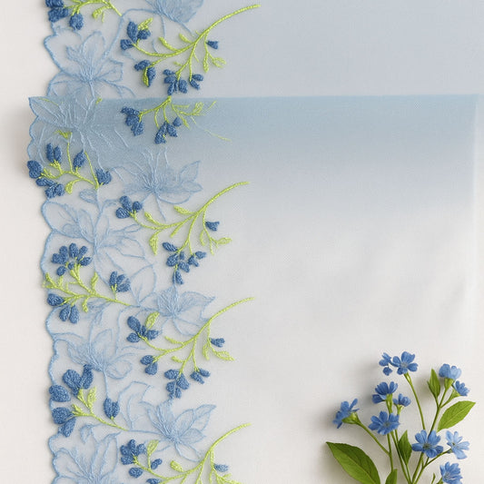 Tulle brodé - Winter Electric