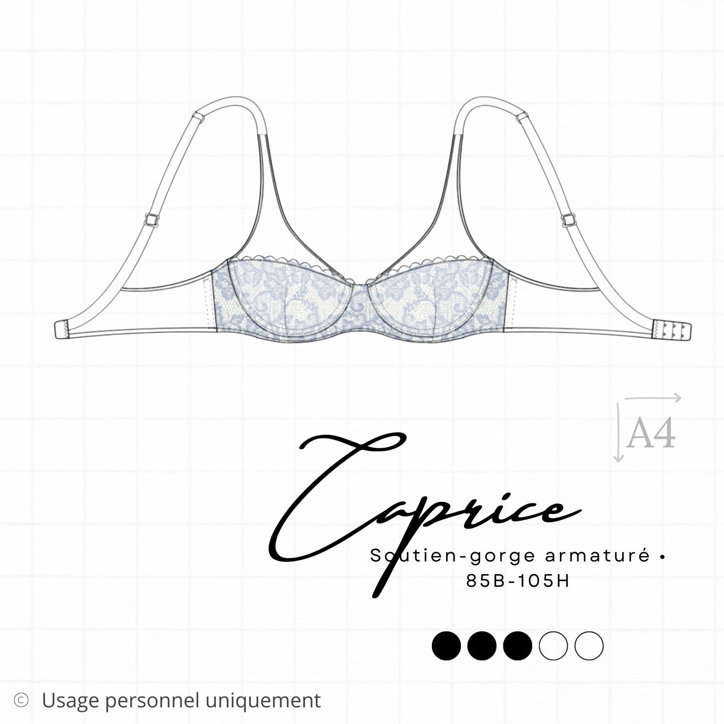 Patron PDF (A4) - Soutien-gorge CAPRICE