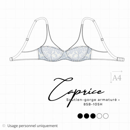 Patron PDF (A4) - Soutien-gorge CAPRICE