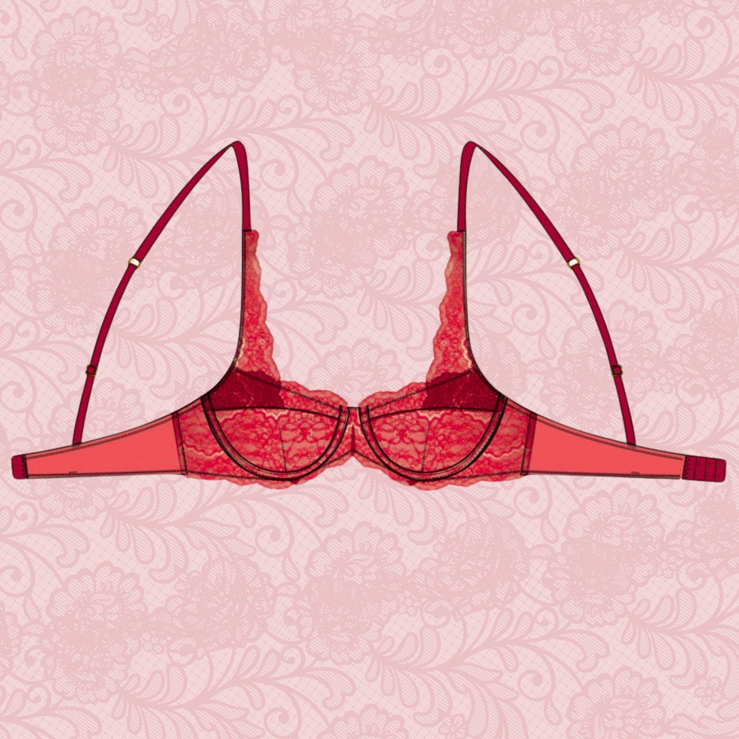 ❤️‍🔥Kit soutien-gorge Scandale — patron inclus