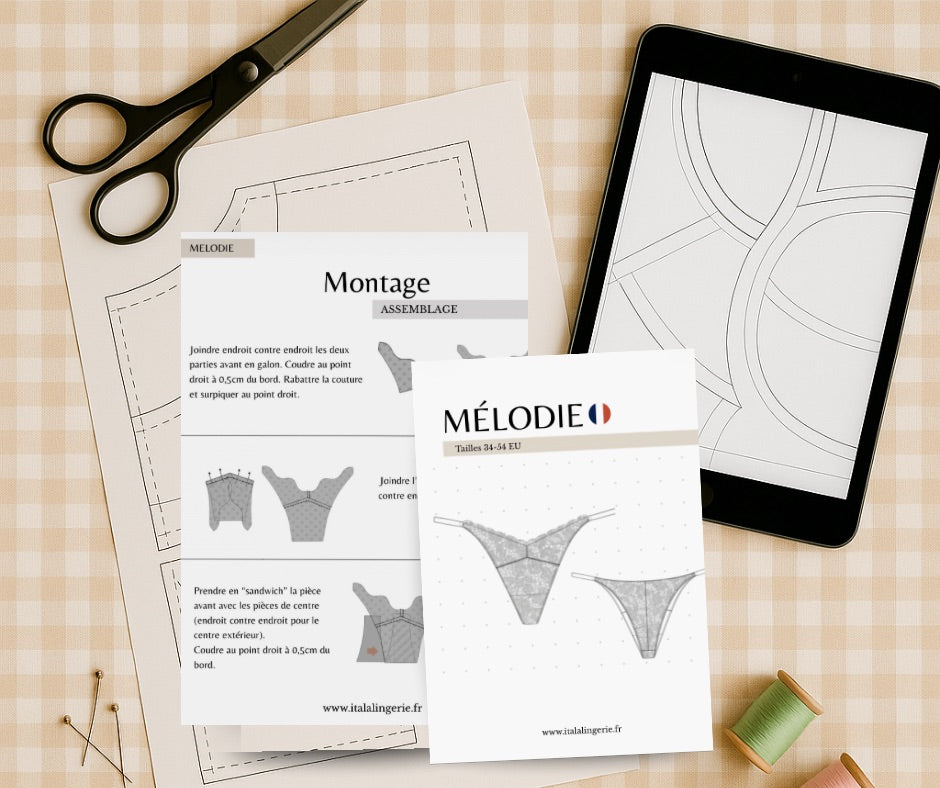 Patron PDF (A4) - Tanga MÉLODIE